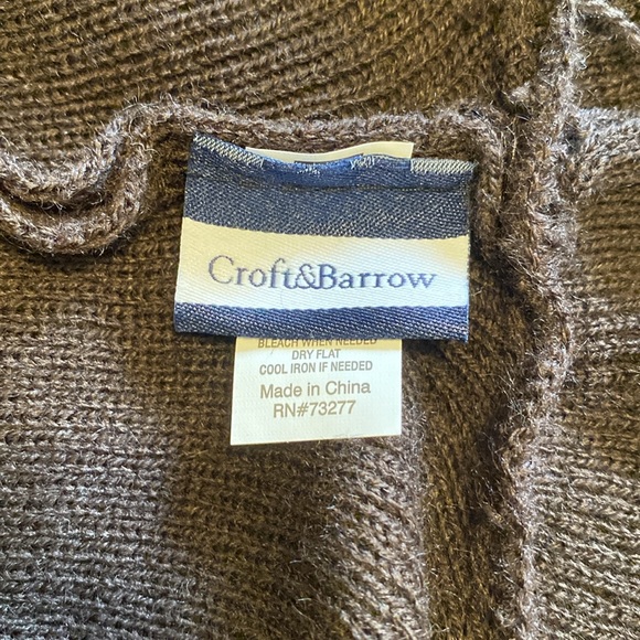 Croft & Barrow brown knit cape - Picture 5 of 7